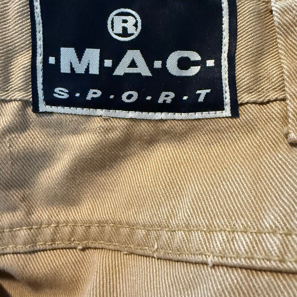 MAC Sport Khaki Straight Leg Pants, Tan Cotton Twill Casual, Men's Size 32 - Picture 5 of 7